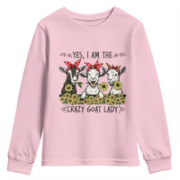 I Am The Crazy Goat Lady Youth Sweatshirt Goat Lady Gift - Wonder Print Shop