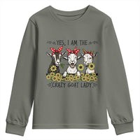 I Am The Crazy Goat Lady Youth Sweatshirt Goat Lady Gift - Wonder Print Shop
