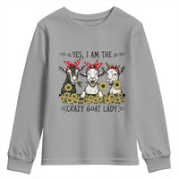 I Am The Crazy Goat Lady Youth Sweatshirt Goat Lady Gift - Wonder Print Shop