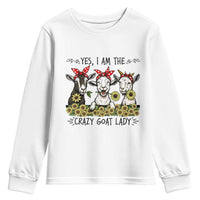 I Am The Crazy Goat Lady Youth Sweatshirt Goat Lady Gift - Wonder Print Shop