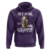 Hey Man Got Any Grass Hoodie Funny Goat Stoner Gift - Wonder Print Shop
