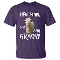 Hey Man Got Any Grass T Shirt Funny Goat Stoner Gift - Wonder Print Shop