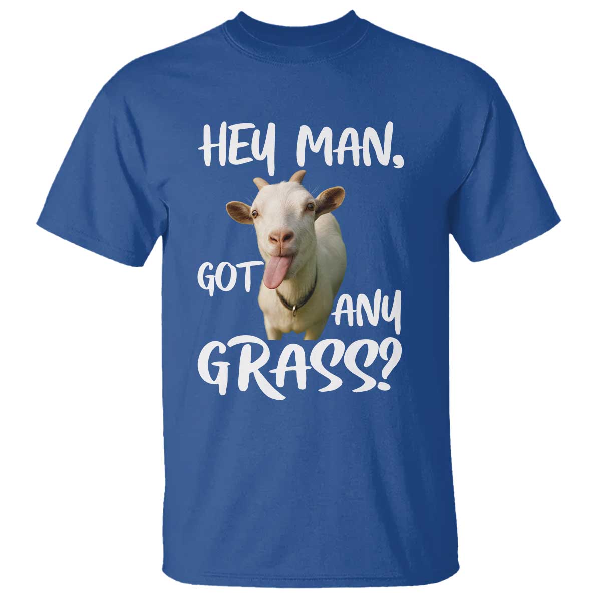 Hey Man Got Any Grass T Shirt Funny Goat Stoner Gift - Wonder Print Shop