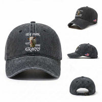 Hey Man Got Any Grass Washed Cotton Baseball Cap Funny Goat Stoner Gift