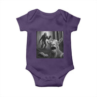 Goat Selfie With Bigfoot Baby Onesie Funny Cryptid Gift - Wonder Print Shop