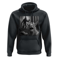 Goat Selfie With Bigfoot Hoodie Funny Cryptid Gift - Wonder Print Shop