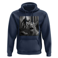 Goat Selfie With Bigfoot Hoodie Funny Cryptid Gift - Wonder Print Shop