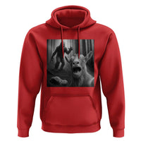 Goat Selfie With Bigfoot Hoodie Funny Cryptid Gift - Wonder Print Shop