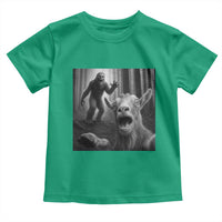 Goat Selfie With Bigfoot Toddler T Shirt Funny Cryptid Gift - Wonder Print Shop