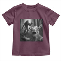 Goat Selfie With Bigfoot Toddler T Shirt Funny Cryptid Gift - Wonder Print Shop
