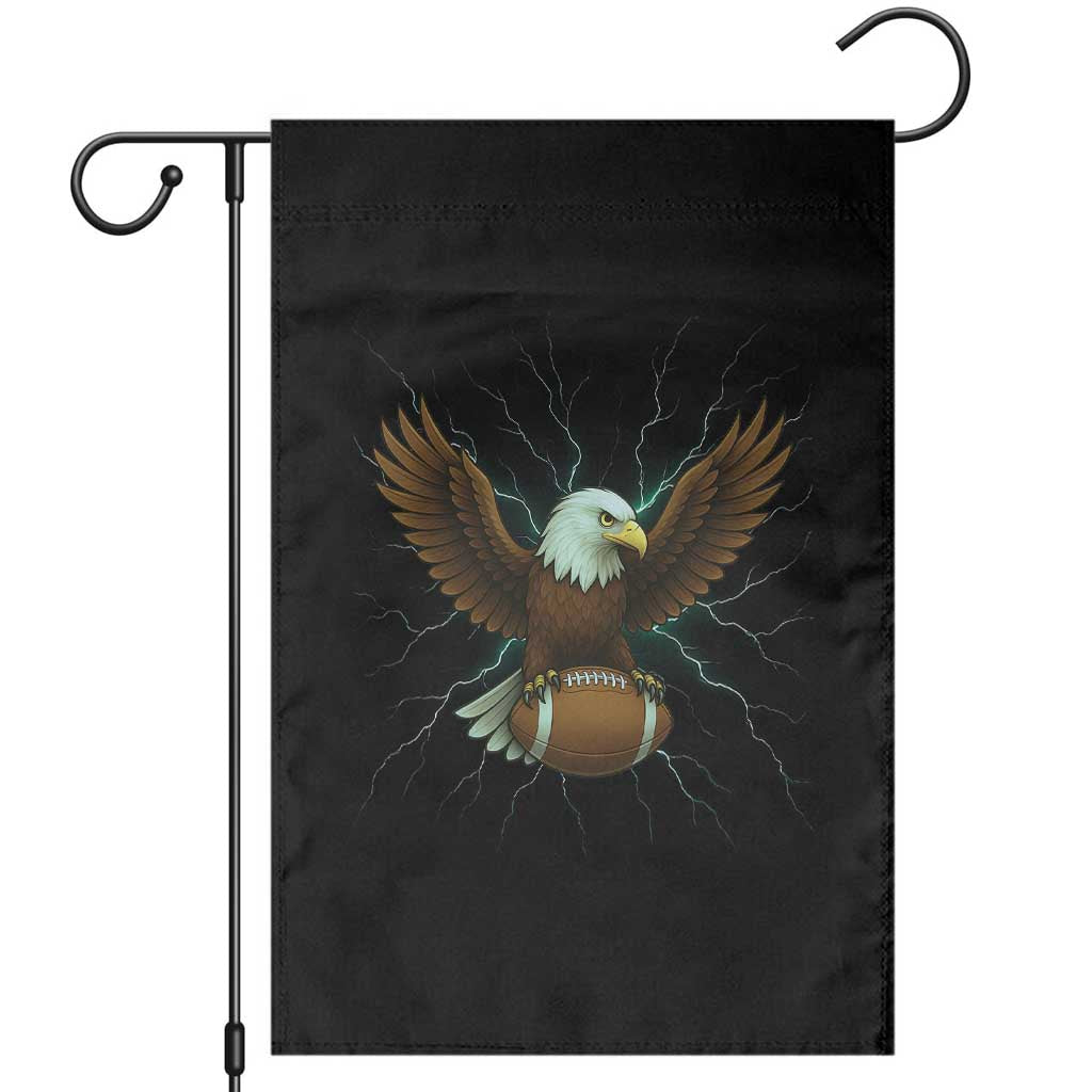 Lightning Eagle Holding Garden Flag Football Player Gift - Wonder Print Shop
