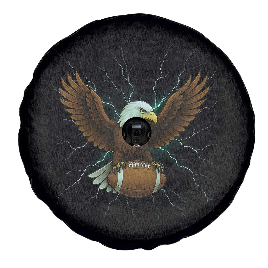 Lightning Eagle Holding Spare Tire Cover Football Player Gift - Wonder Print Shop