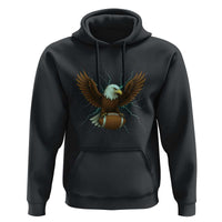 Lightning Eagle Holding Hoodie Football Player Gift - Wonder Print Shop