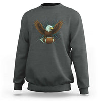 Lightning Eagle Holding Sweatshirt Football Player Gift - Wonder Print Shop