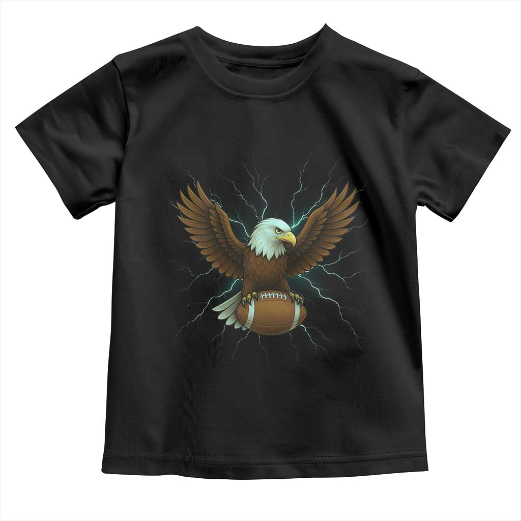 Lightning Eagle Holding Toddler T Shirt Football Player Gift - Wonder Print Shop