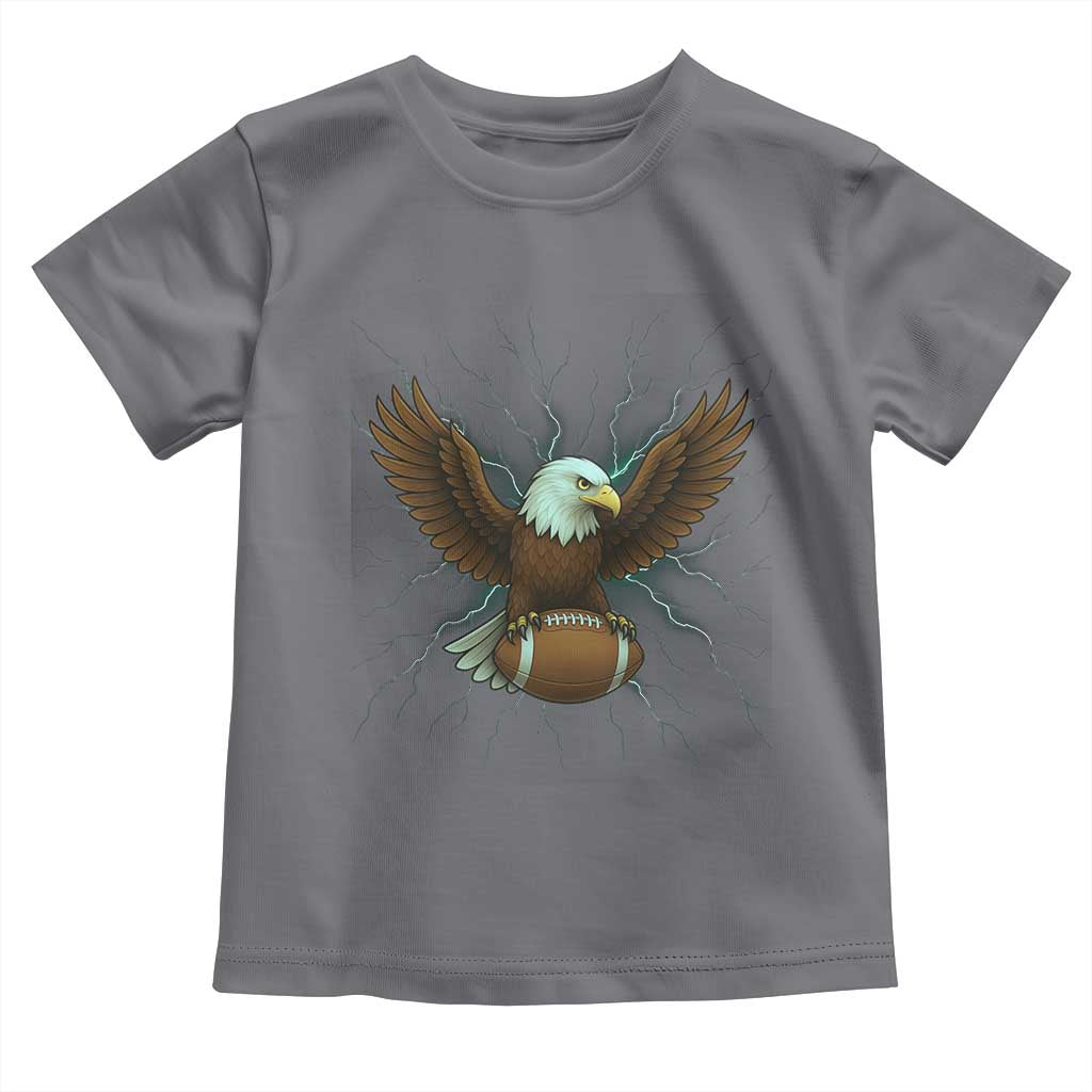 Lightning Eagle Holding Toddler T Shirt Football Player Gift - Wonder Print Shop