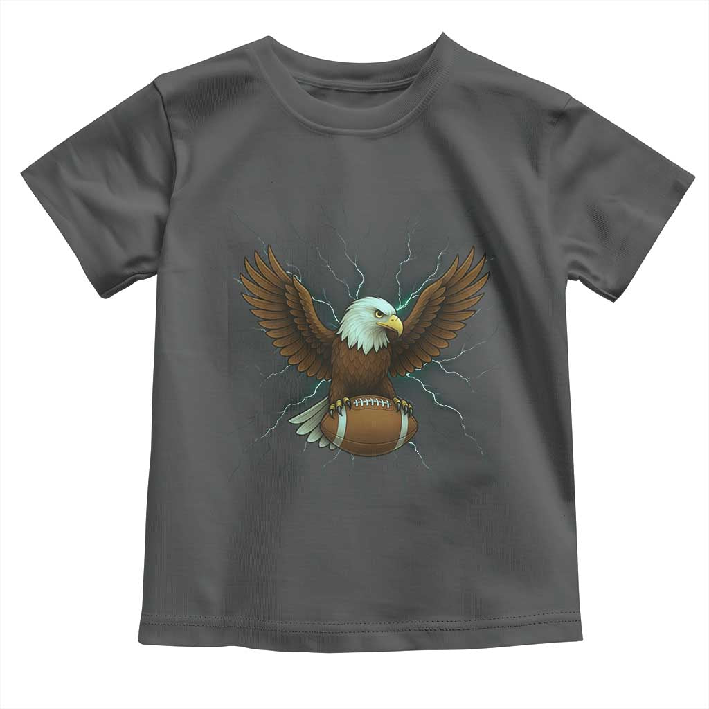Lightning Eagle Holding Toddler T Shirt Football Player Gift - Wonder Print Shop