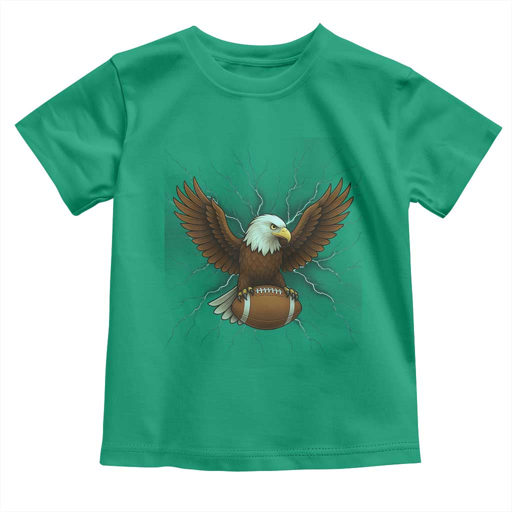 Lightning Eagle Holding Toddler T Shirt Football Player Gift - Wonder Print Shop