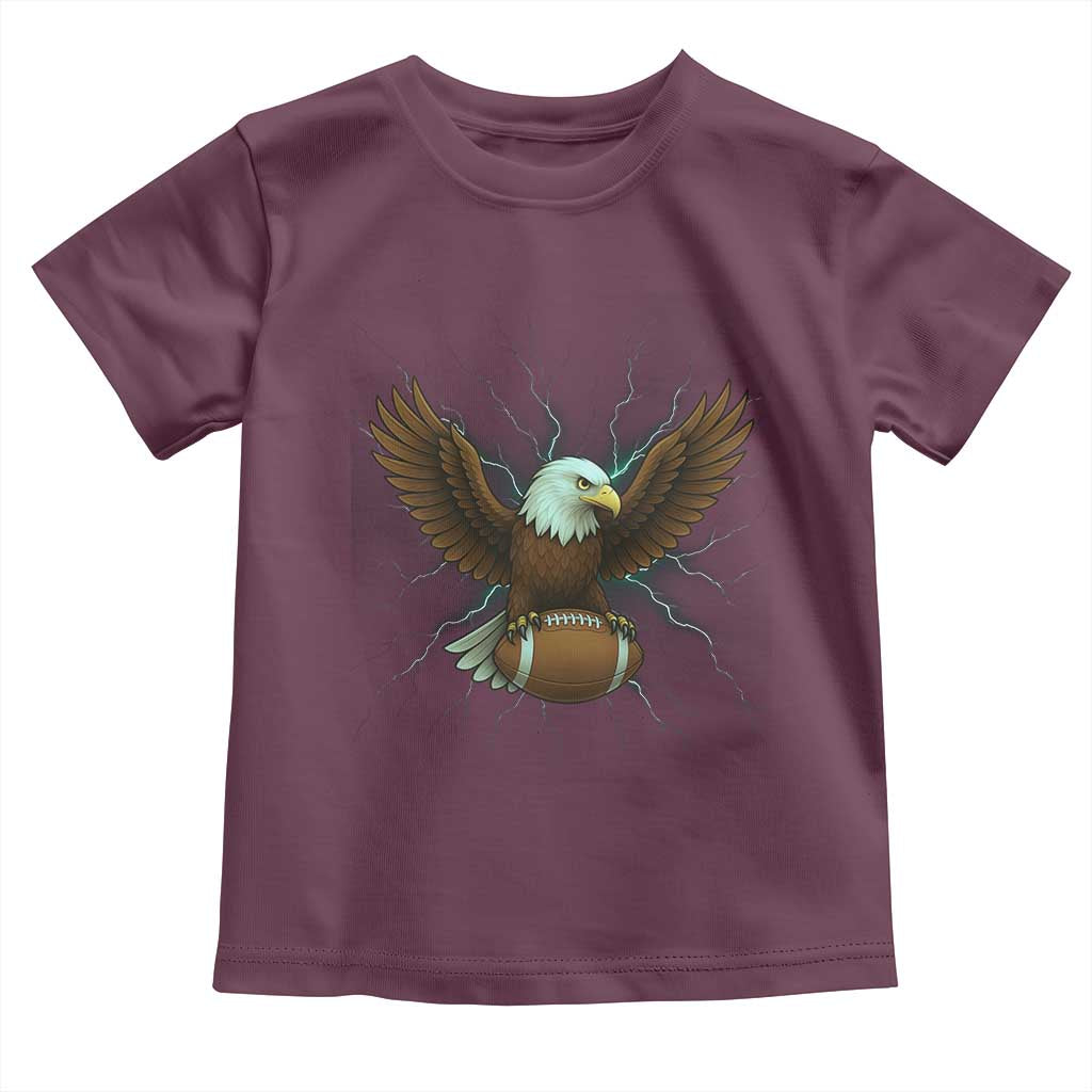 Lightning Eagle Holding Toddler T Shirt Football Player Gift - Wonder Print Shop