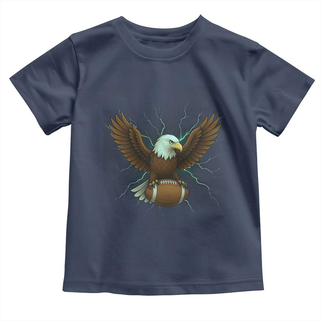 Lightning Eagle Holding Toddler T Shirt Football Player Gift - Wonder Print Shop