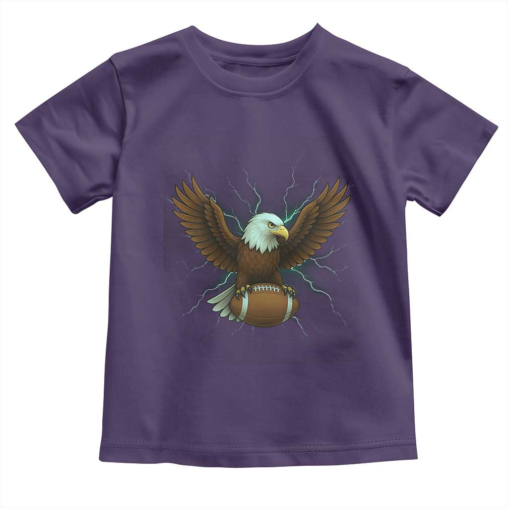 Lightning Eagle Holding Toddler T Shirt Football Player Gift - Wonder Print Shop