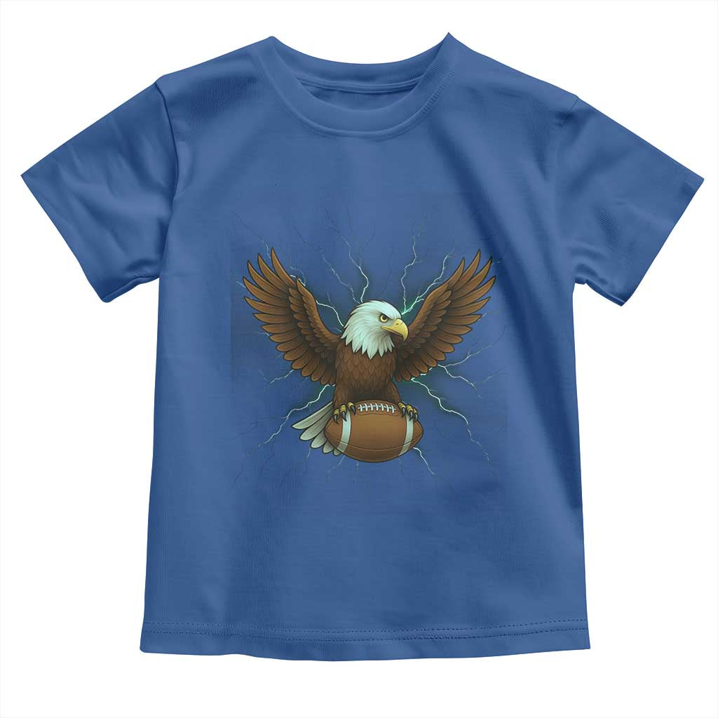 Lightning Eagle Holding Toddler T Shirt Football Player Gift - Wonder Print Shop