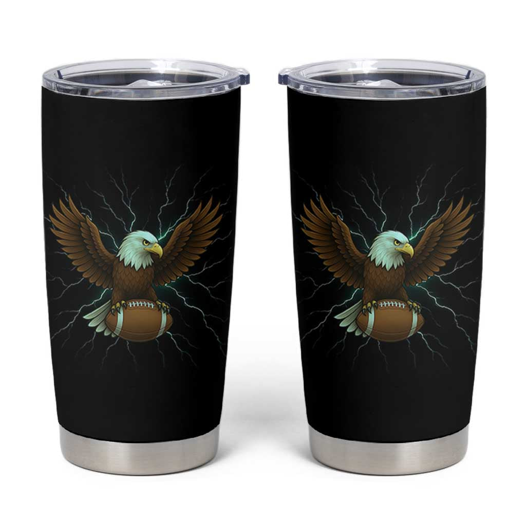 Lightning Eagle Holding Tumbler Cup Football Player Gift - Wonder Print Shop