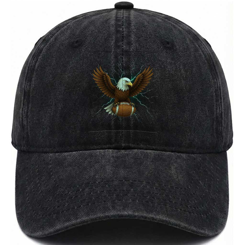 Lightning Eagle Lover Washed Cotton Baseball Cap Sport Lover Gift