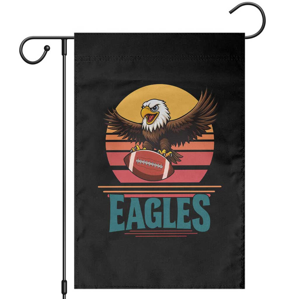 Funny Eagle Football Fan Garden Flag Retro Vintage Style - Wonder Print Shop