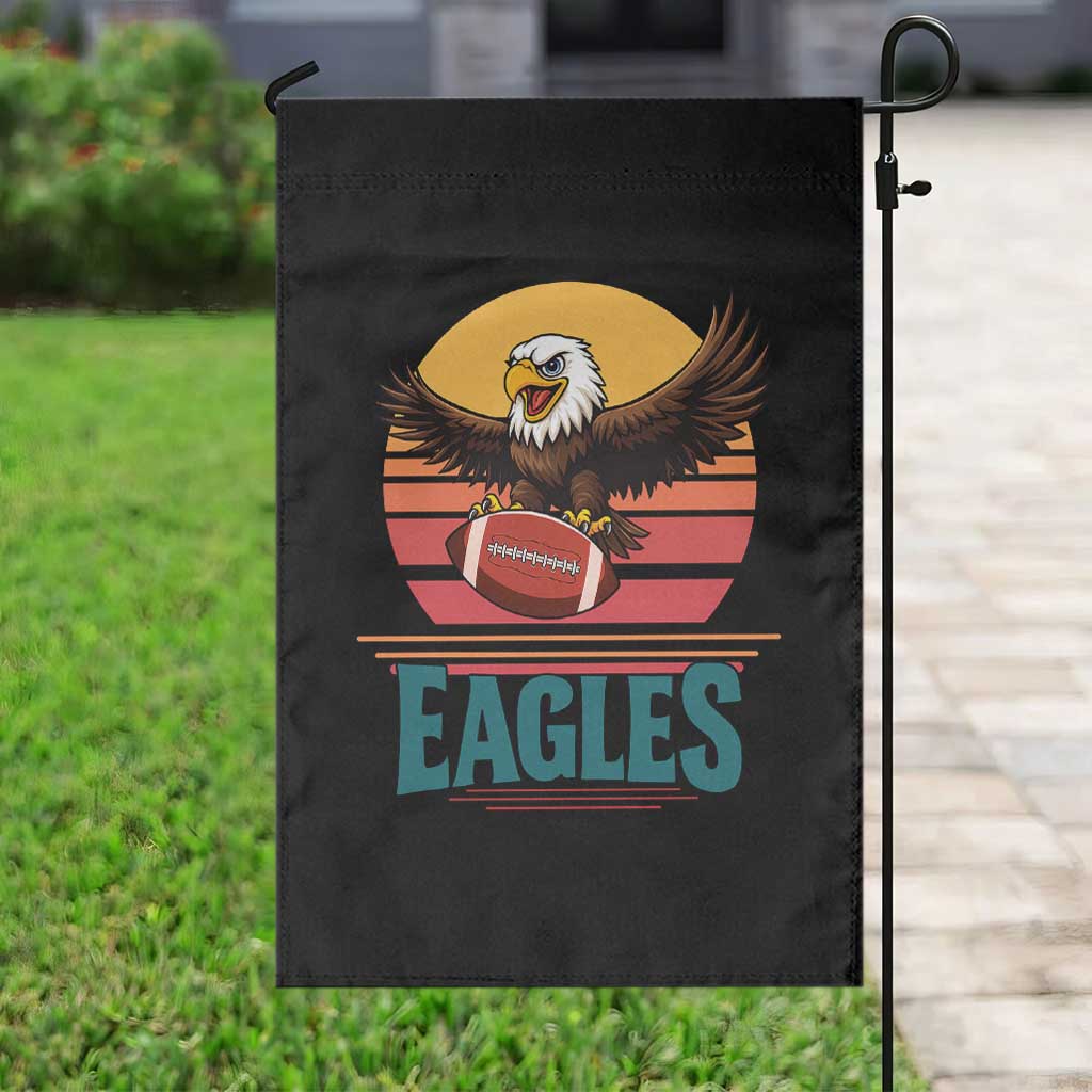 Funny Eagle Football Fan Garden Flag Retro Vintage Style - Wonder Print Shop