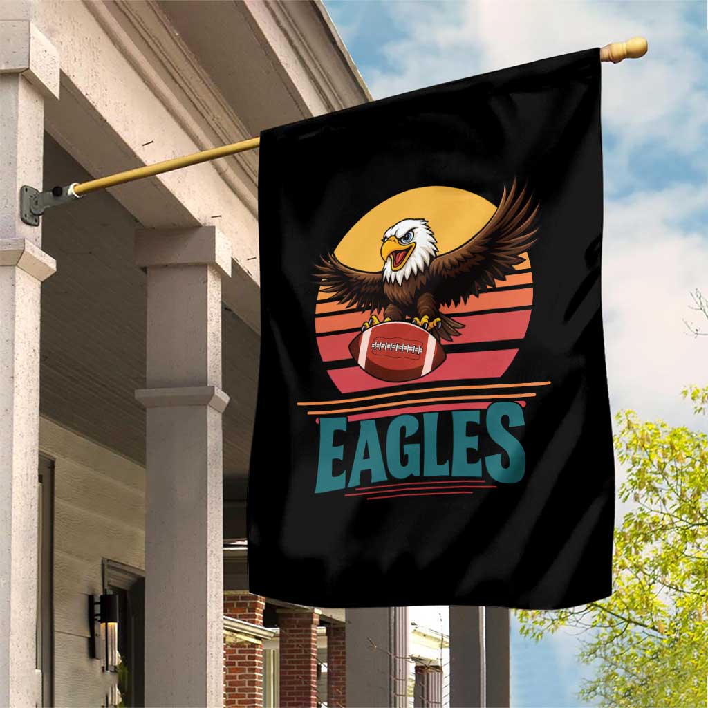 Funny Eagle Football Fan Garden Flag Retro Vintage Style - Wonder Print Shop