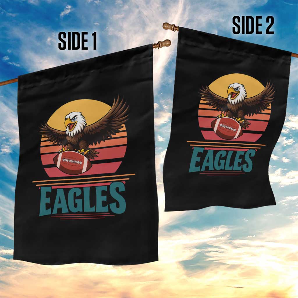Funny Eagle Football Fan Garden Flag Retro Vintage Style - Wonder Print Shop