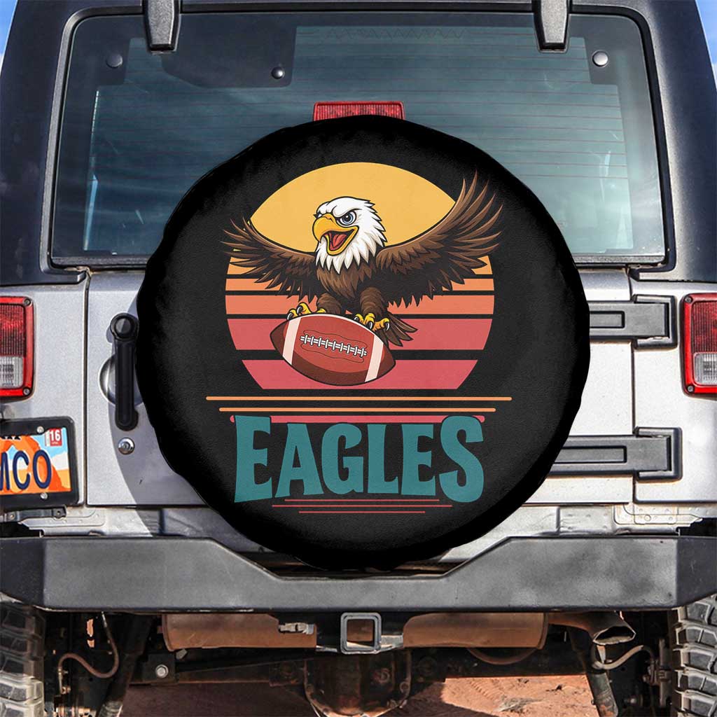 Funny Eagle Football Fan Spare Tire Cover Retro Vintage Style - Wonder Print Shop