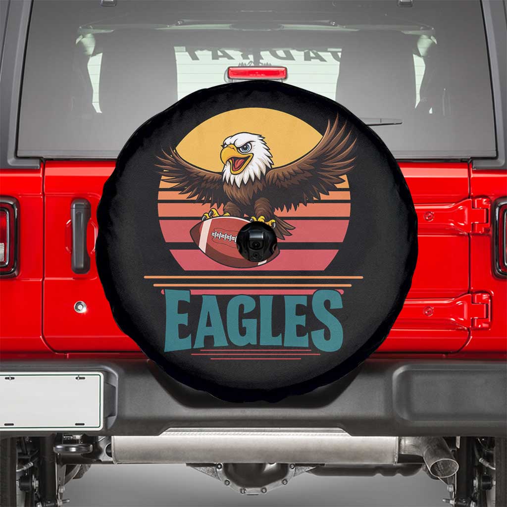 Funny Eagle Football Fan Spare Tire Cover Retro Vintage Style - Wonder Print Shop