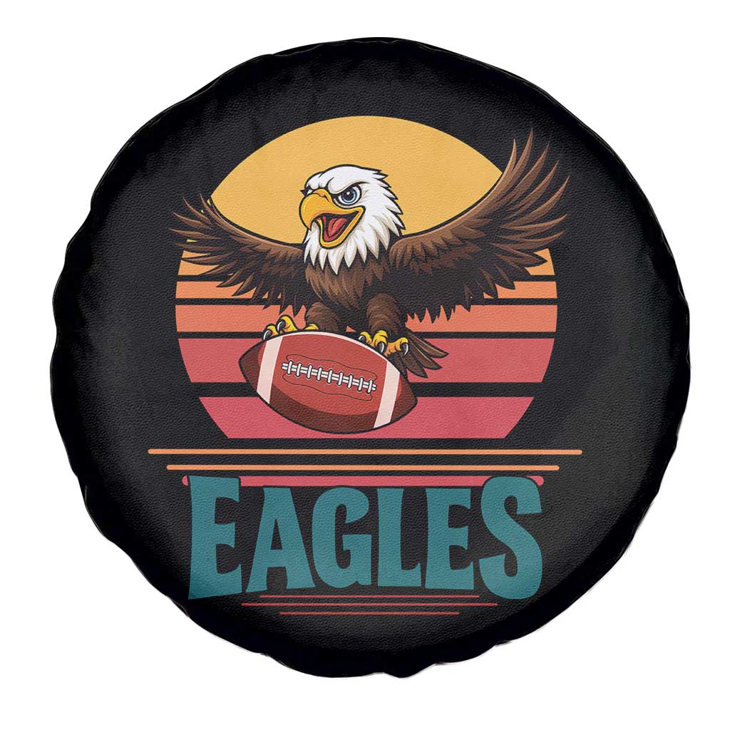Funny Eagle Football Fan Spare Tire Cover Retro Vintage Style - Wonder Print Shop