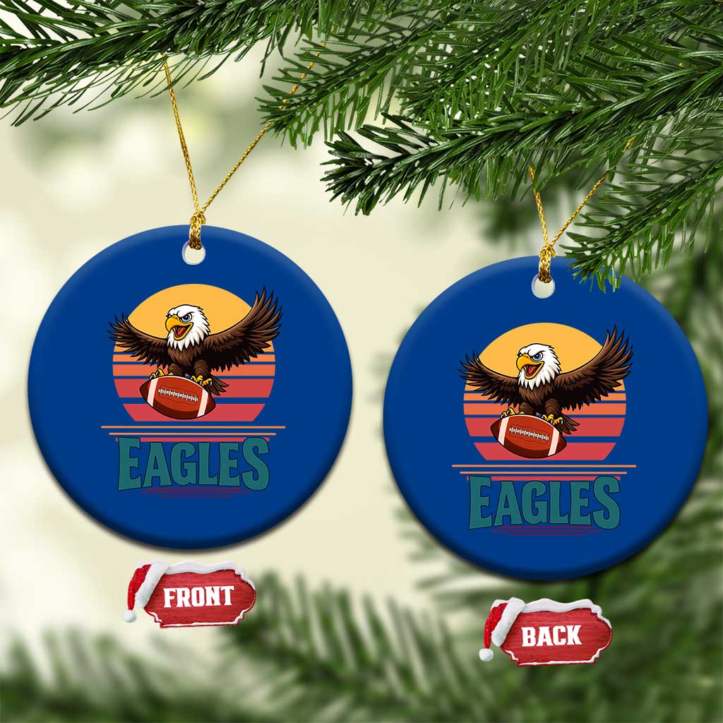 Funny Eagle Football Fan Ceramic Ornament Retro Vintage Style - Wonder Print Shop