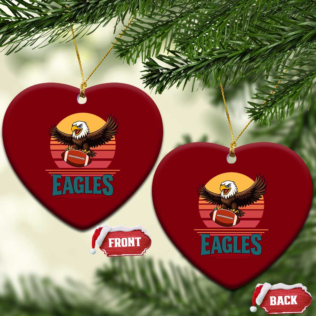 Funny Eagle Football Fan Ceramic Ornament Retro Vintage Style - Wonder Print Shop