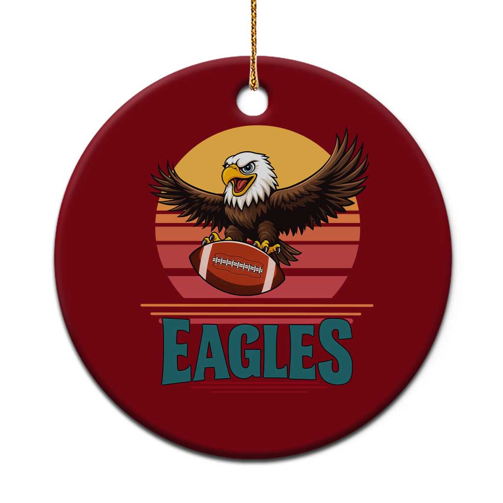 Funny Eagle Football Fan Ceramic Ornament Retro Vintage Style - Wonder Print Shop