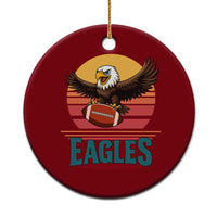 Funny Eagle Football Fan Ceramic Ornament Retro Vintage Style - Wonder Print Shop