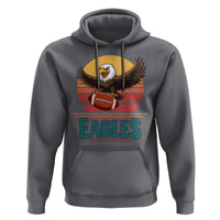 Funny Eagle Football Fan Hoodie Retro Vintage Style - Wonder Print Shop