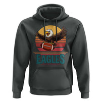 Funny Eagle Football Fan Hoodie Retro Vintage Style - Wonder Print Shop