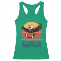 Funny Eagle Football Fan Racerback Tank Top Retro Vintage Style - Wonder Print Shop