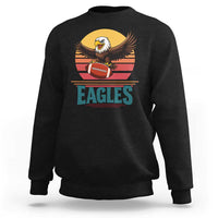 Funny Eagle Football Fan Sweatshirt Retro Vintage Style - Wonder Print Shop