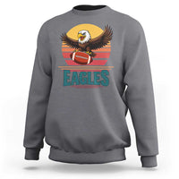 Funny Eagle Football Fan Sweatshirt Retro Vintage Style - Wonder Print Shop