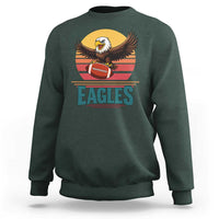 Funny Eagle Football Fan Sweatshirt Retro Vintage Style - Wonder Print Shop