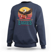 Funny Eagle Football Fan Sweatshirt Retro Vintage Style - Wonder Print Shop