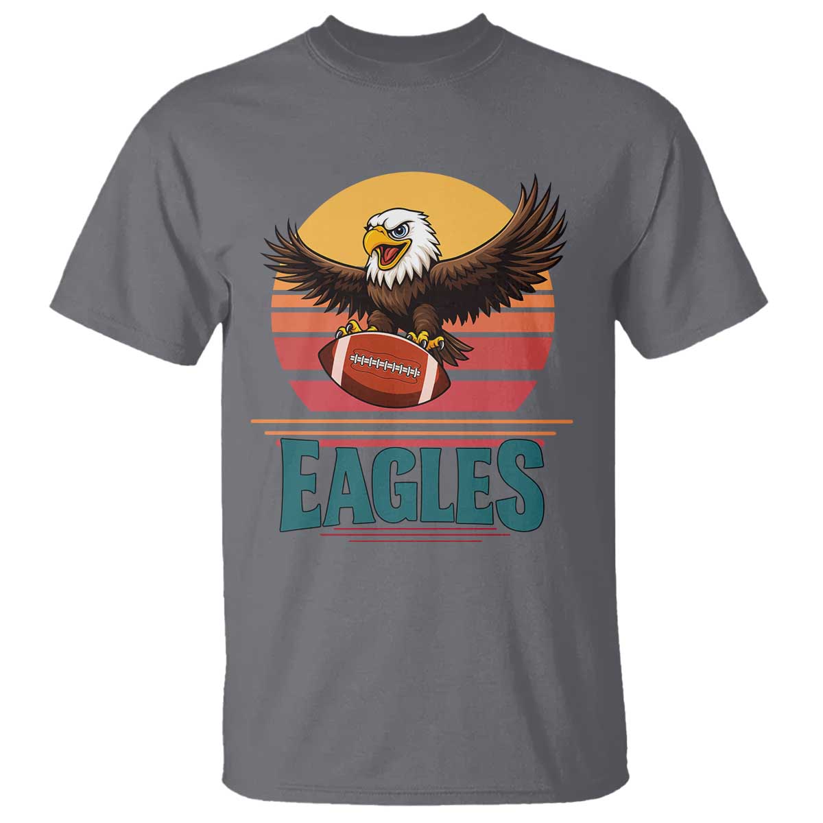 Funny Eagle Football Fan T Shirt Retro Vintage Style - Wonder Print Shop