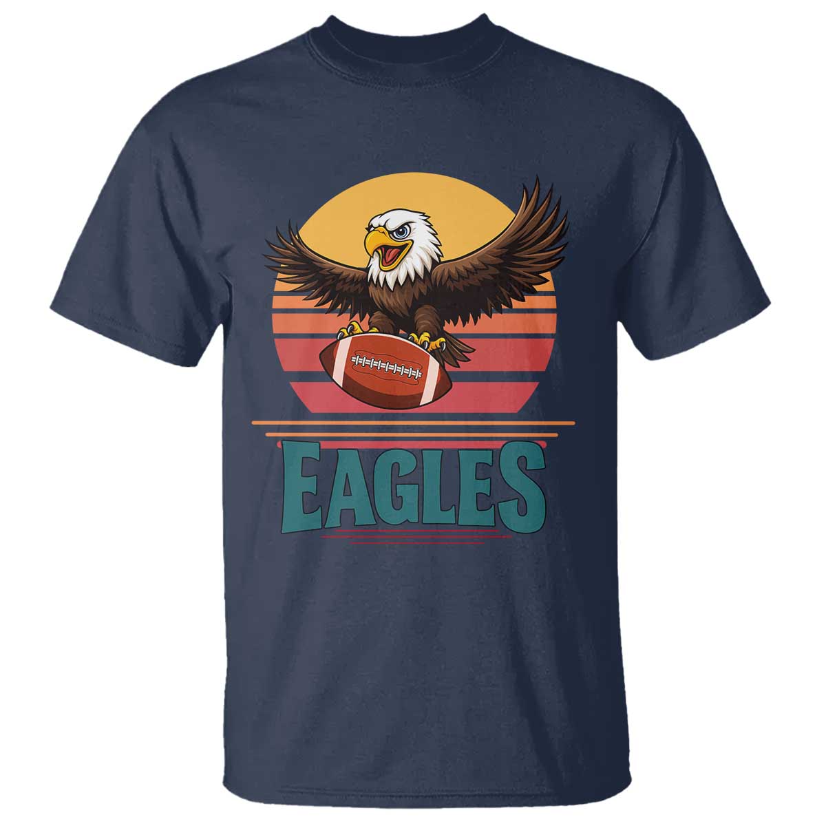 Funny Eagle Football Fan T Shirt Retro Vintage Style - Wonder Print Shop