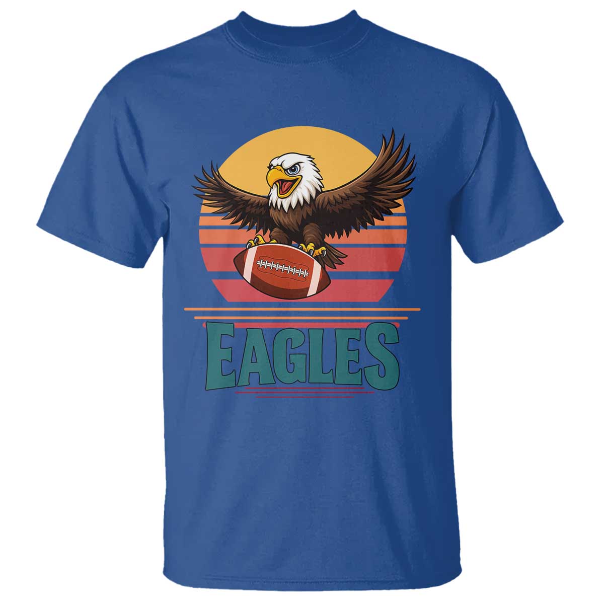 Funny Eagle Football Fan T Shirt Retro Vintage Style - Wonder Print Shop