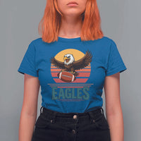 Funny Eagle Football Fan T Shirt For Women Retro Vintage Style - Wonder Print Shop